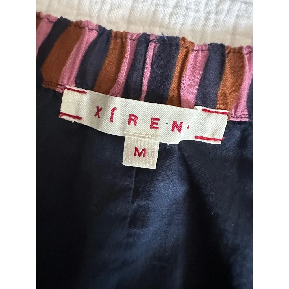 XIRENA Tannis Mixed Print Drawstring Mini Skirt M
